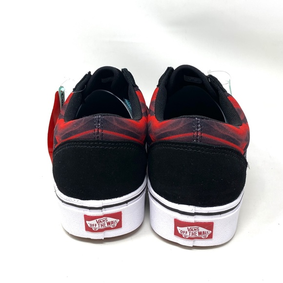 VANS Old Skool ComfyCush Low Black Red Men Suede Canvas Size Sneaker VN0A5DYCY09 - Picture 3 of 10